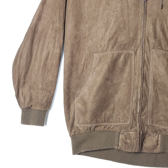 Sean John Velour Hoodie Men's Sz XXL Brown Hip Hop Punk Full Zip Up Logo Y2K 90s - Picture 9 of 12